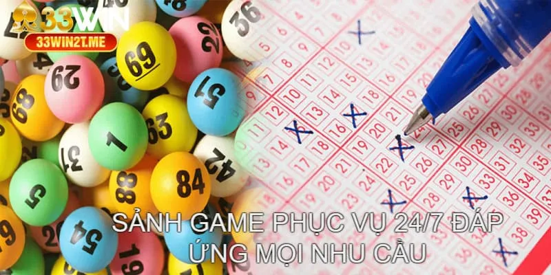 Sảnh game phục vụ 24/7 đáp ứng mọi nhu cầu của khách hàng